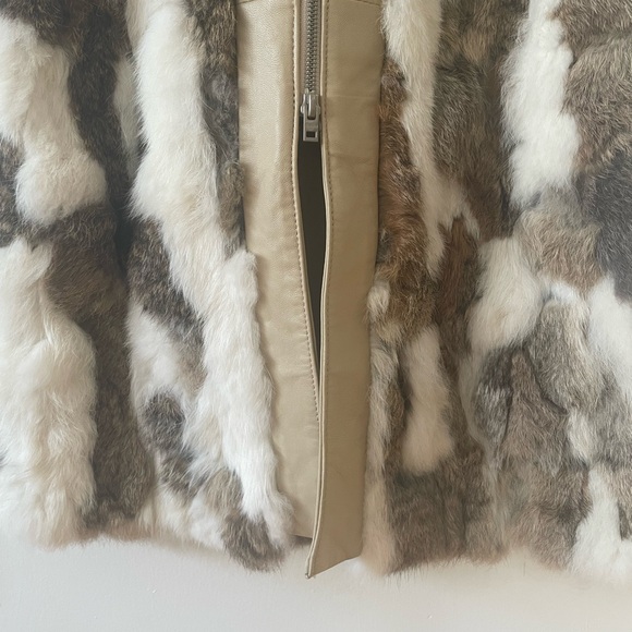 bebe Genuine Rabbit Fur Jacket - Picture 4 of 11